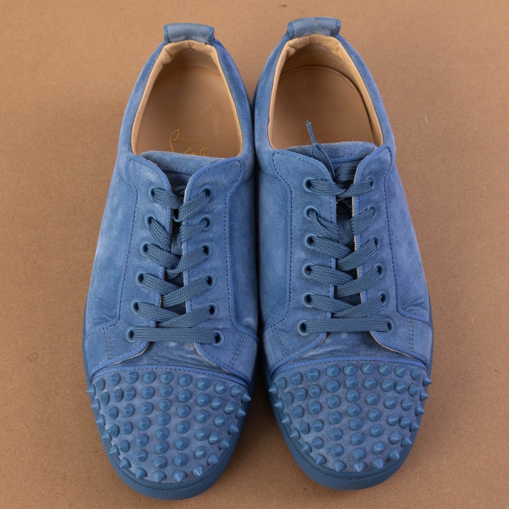 Christian Louboutin Blue Suede Men's Sneakers